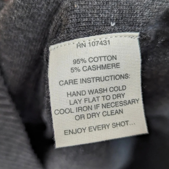 Linksoul Mens L Cotton Cashmere Zip Up Sweater Cardigan Colorblock Lightweight - Picture 8 of 9